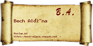 Bech Aléna névjegykártya